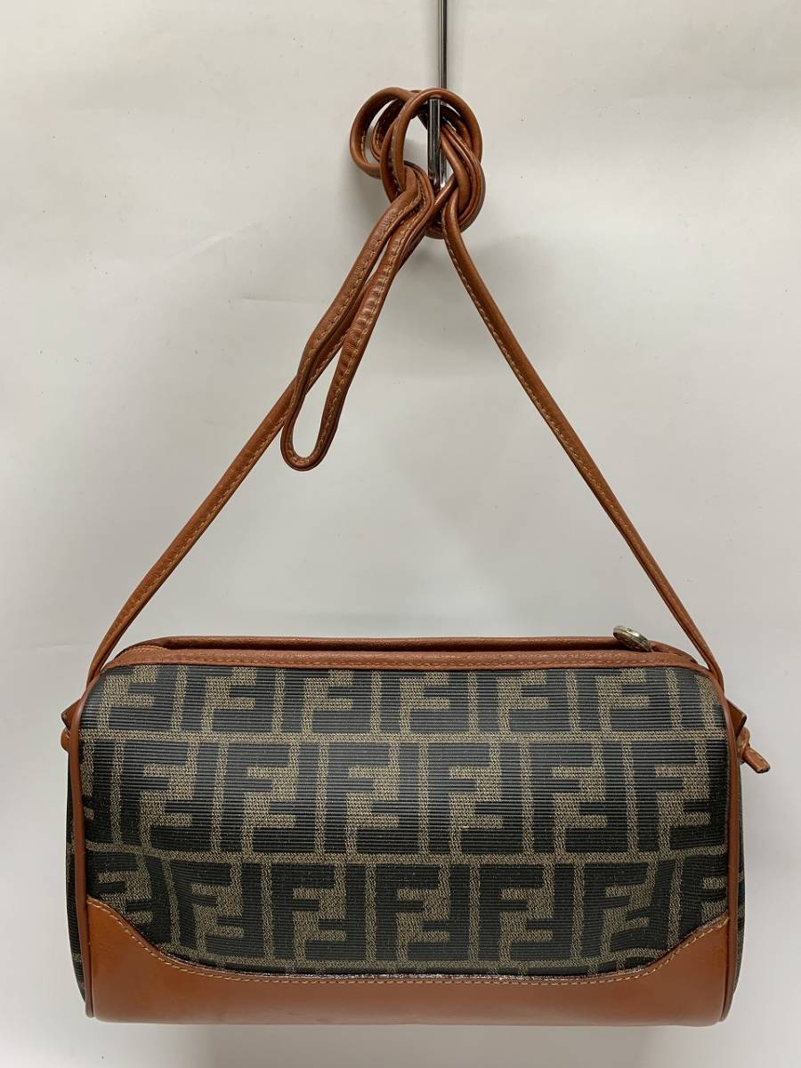 フェンディ FENDI ショルダーバッグ ズッカ柄 ハンド セミ ベージュ