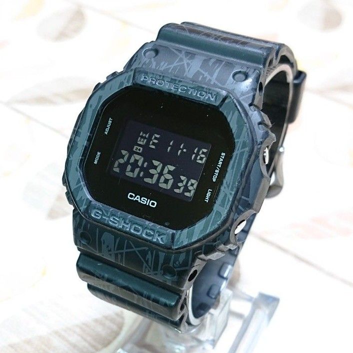 CASIO／G-SHOCK】デジタル DW-5600SL-1JF メンズ腕時計 スラッシュパターン｜PayPayフリマ