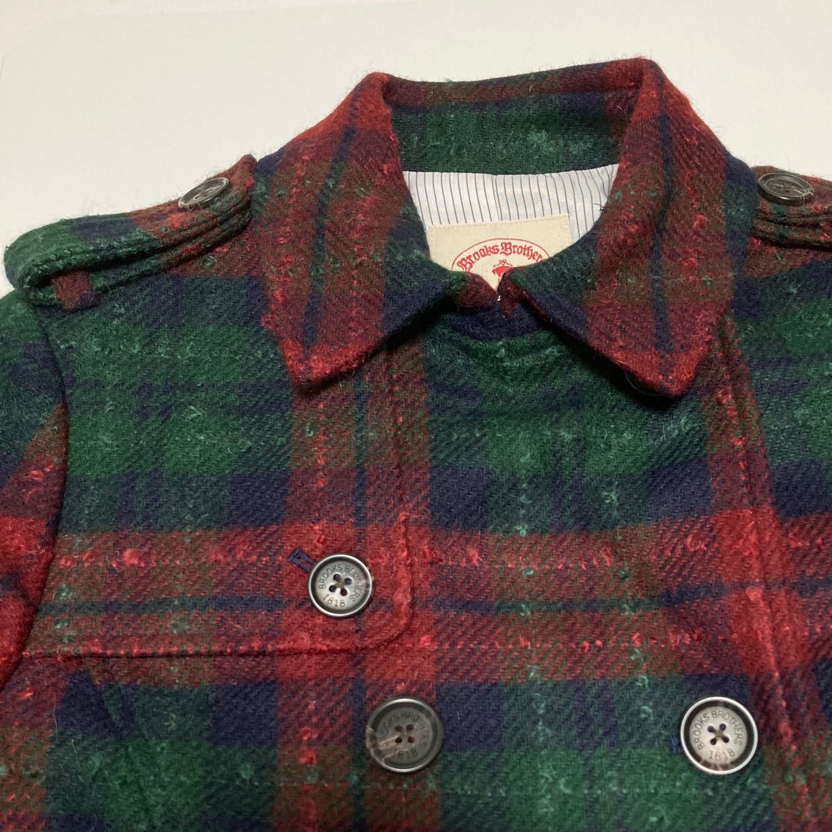 Brooks Brothers MOON　トレンチコート　ウール　モヘア　美品　トラッド　 red fleece ブラックウォッチ