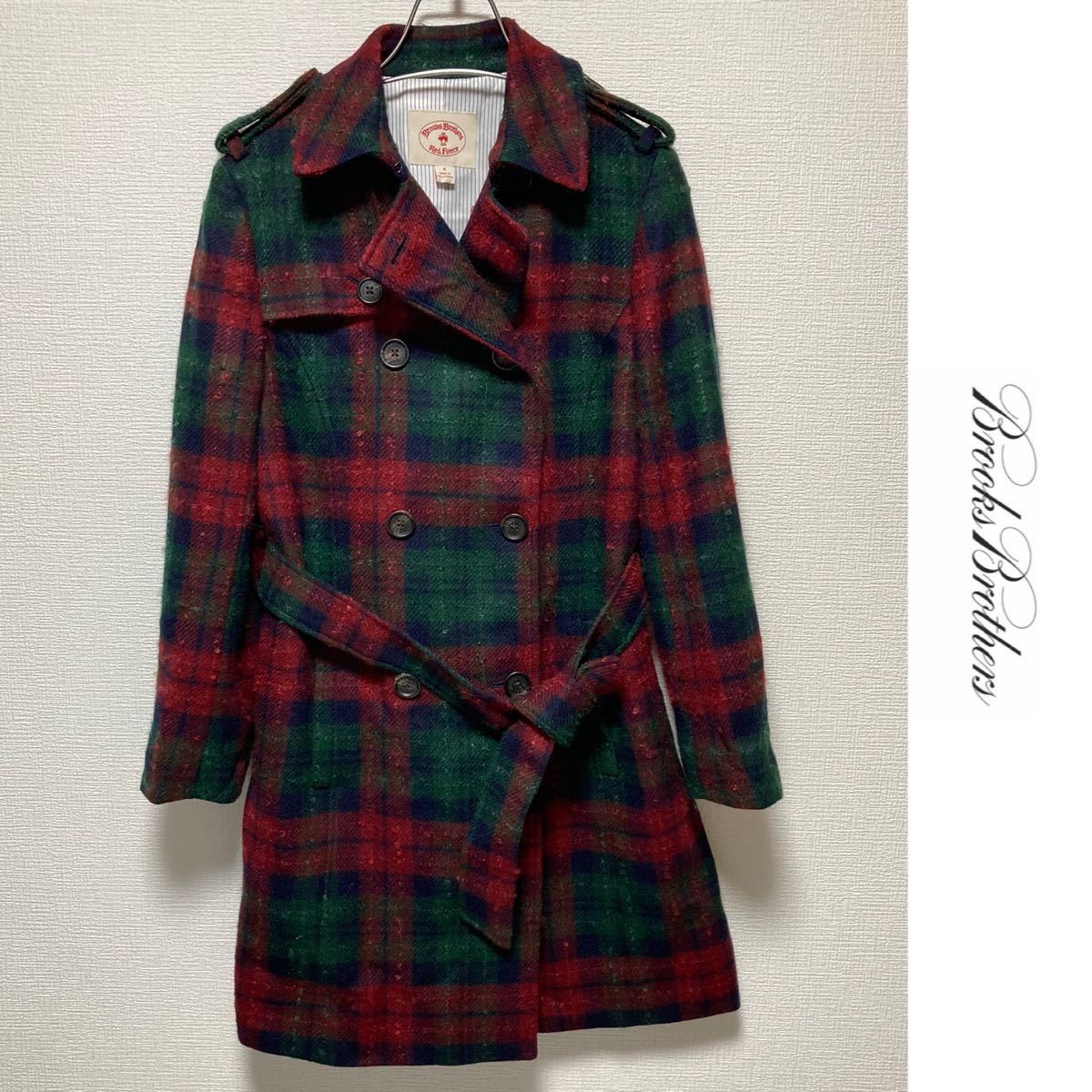 Brooks Brothers MOON トレンチコート ウール モヘア 美品 Brooks Brothers MOON トレンチコート ウール モヘア 美品