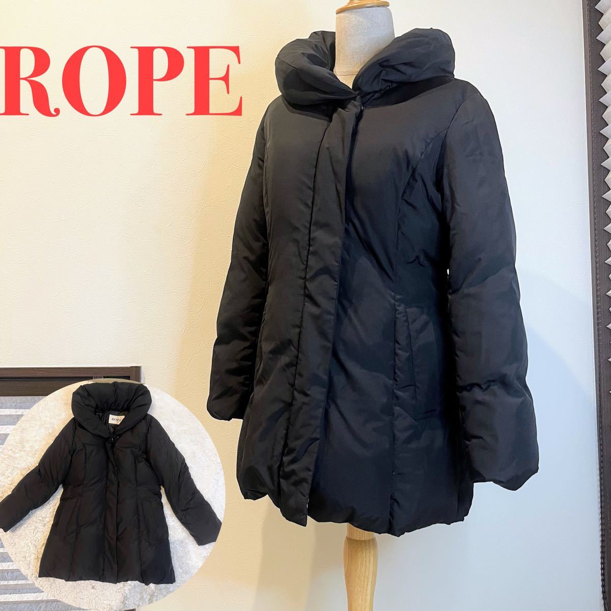 ダウンジャケット 美品 ROPE'美シルエットダウンコート ロペ