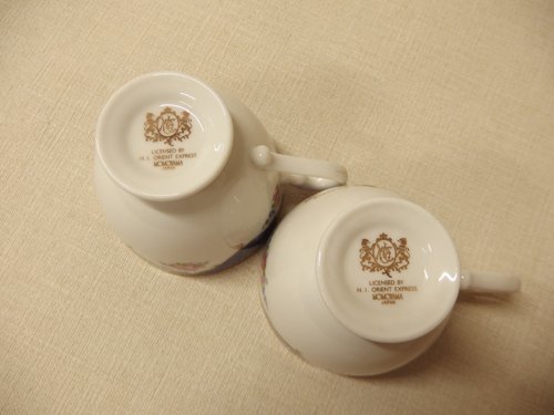 1120081w【LICENCED BY N.I ORIENT EXPRESS オリエントエクスプレス カップ&ソーサー 2客】桃山陶器/中古品の画像6