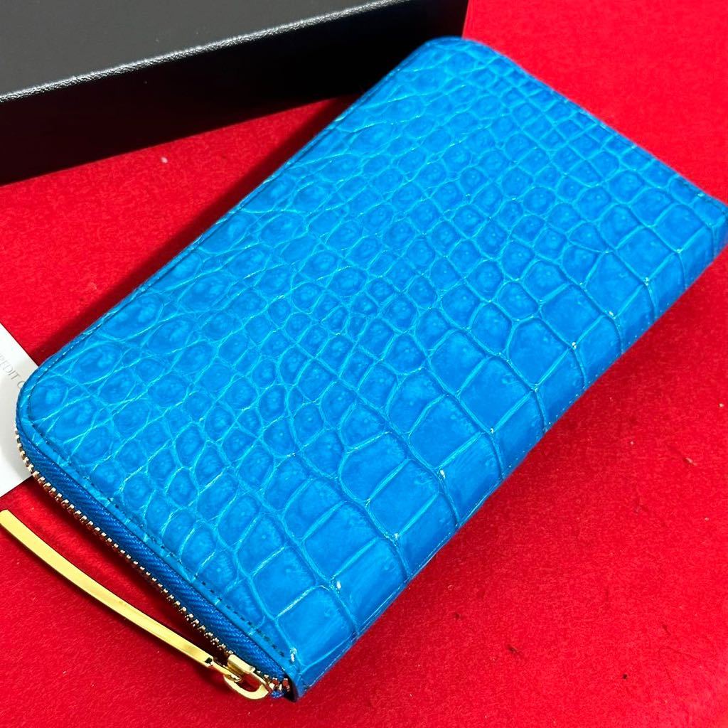 極美品 池田工芸 JRA認定 クロコダイル ラウンドファスナー 長 極美品 池田工芸 JRA認定 クロコダイル ラウンドファスナー 長
