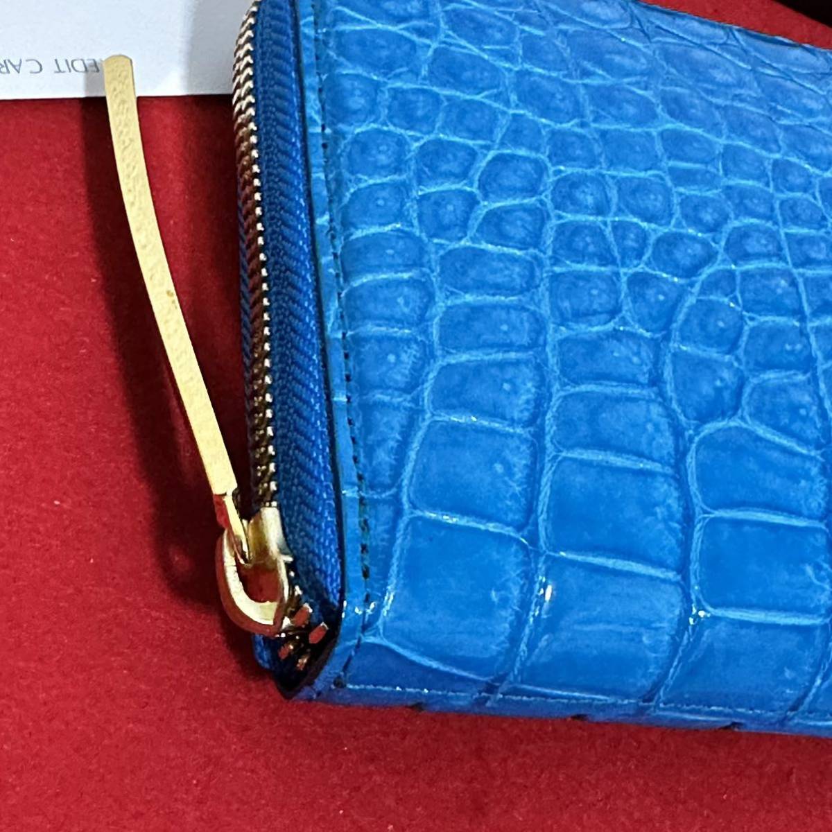 極美品 池田工芸 JRA認定 クロコダイル ラウンドファスナー 長 極美品 池田工芸 JRA認定 クロコダイル ラウンドファスナー 長