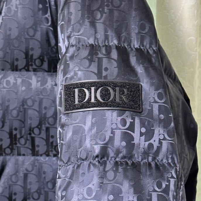 極美品★ Christian Dior クリスチャン ディオール キルティングジャケット オブリーク ナイロンジャカード ダウンジャケット メンズ_画像5
