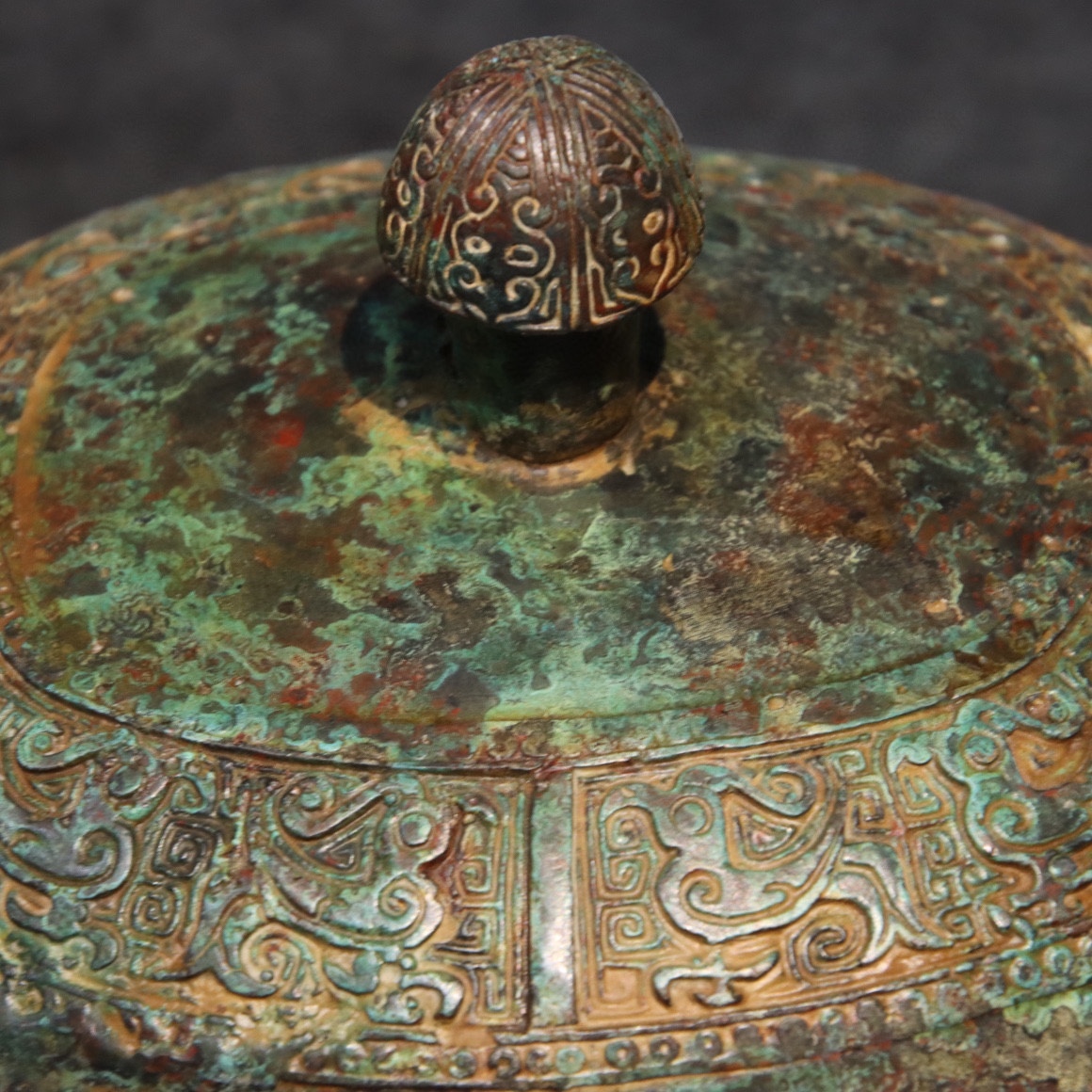 古びた蔵*古青銅器*古銅製*精工*鳳鳥銘文提壺*酒壺】極細工 置物 古びた蔵*古青銅器*古銅製*精工*鳳鳥銘文提壺*酒壺】極細工 置物