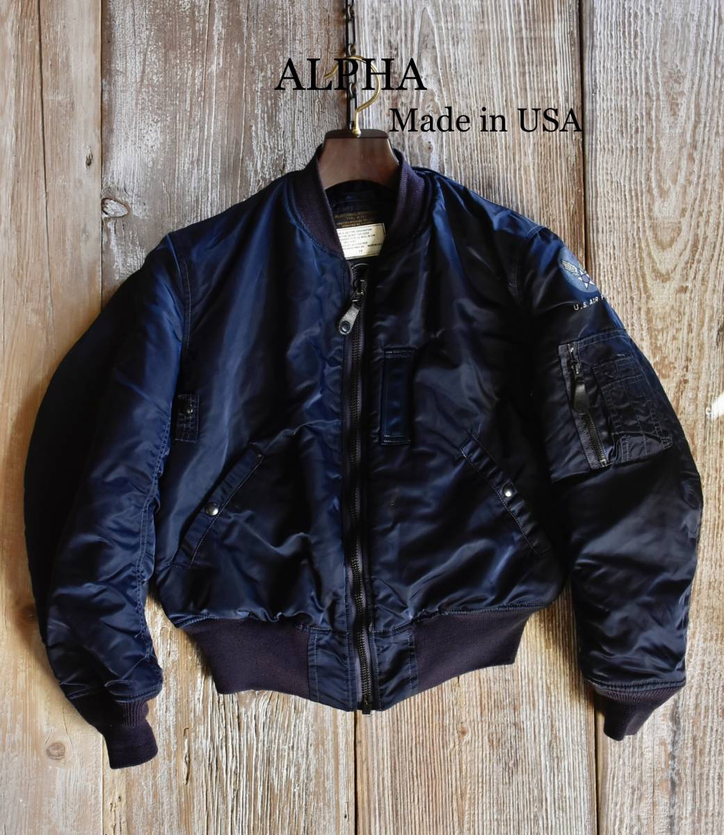 希少品】ヴィンテージ アメリカ製 レザーMA-1 ジャケット/アウター