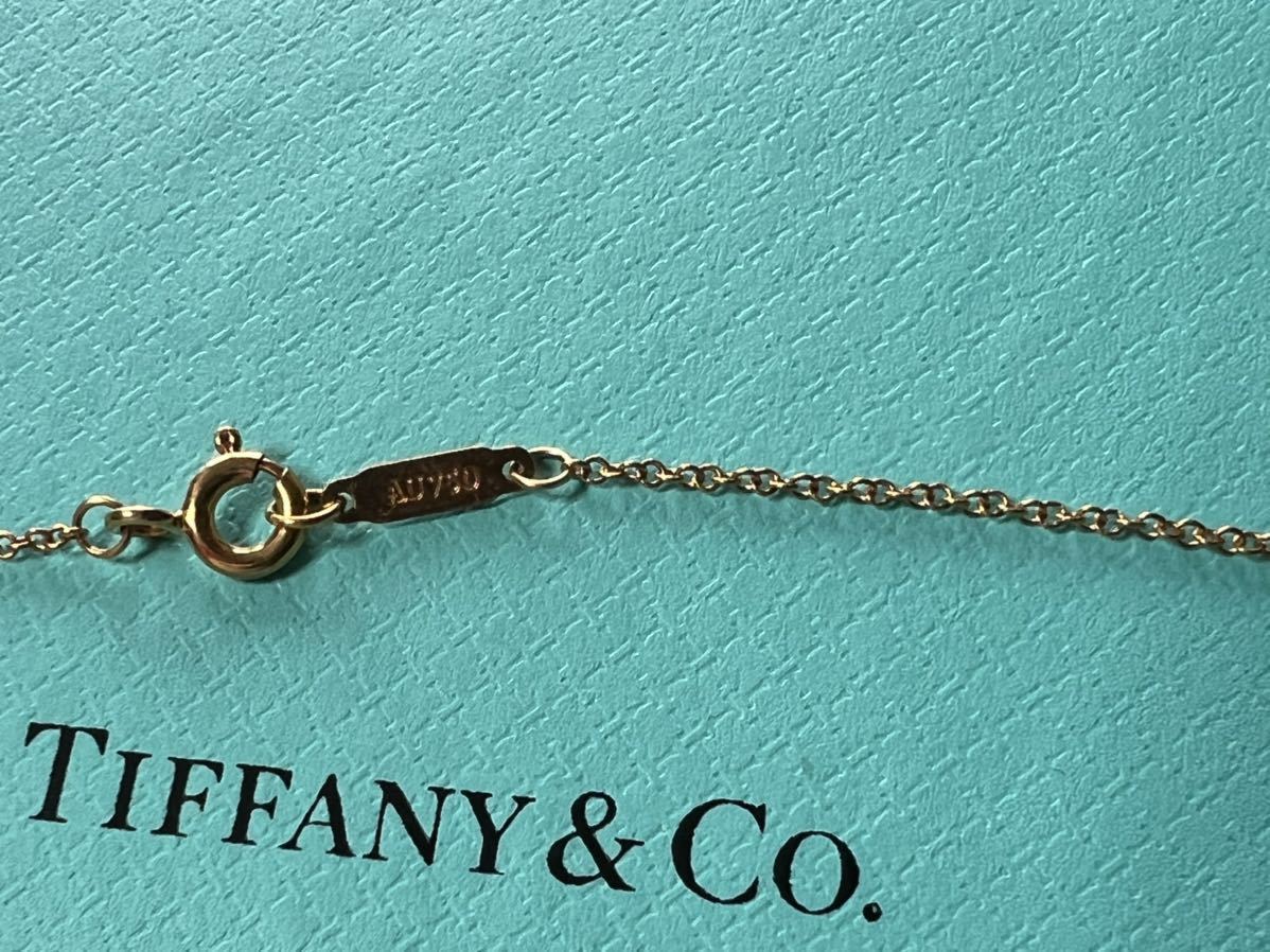 * unused storage goods / with defect *TIFFANY Tiffany Atlas bar with diamond necklace mercismith2brand 18 gold rose Gold /au/K18RG/AU750