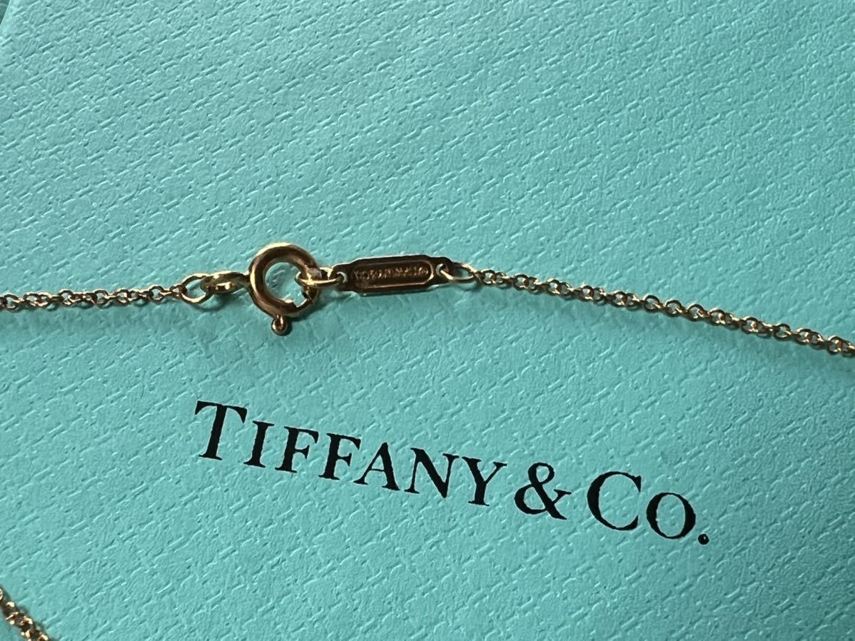 * unused storage goods / with defect *TIFFANY Tiffany Atlas bar with diamond necklace mercismith2brand 18 gold rose Gold /au/K18RG/AU750