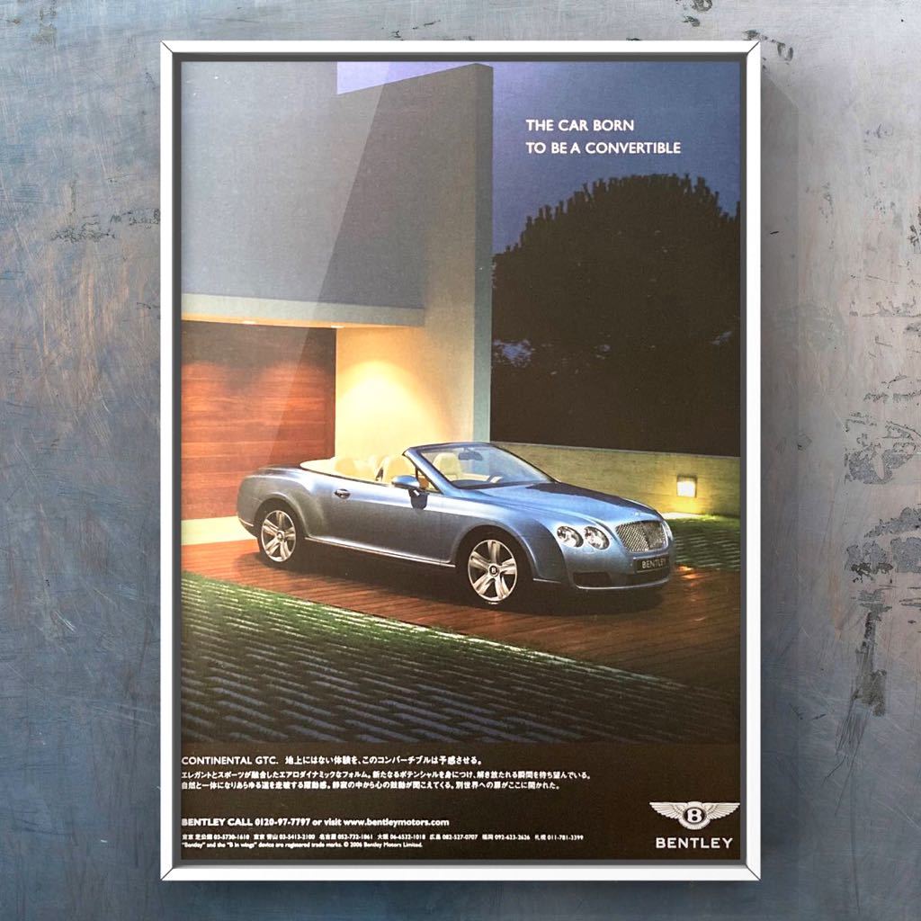  подлинная вещь Bentley Continental GTC реклама / каталог Bentley Continental GTC с откидным верхом открытый товары Novelty флаг табличка 