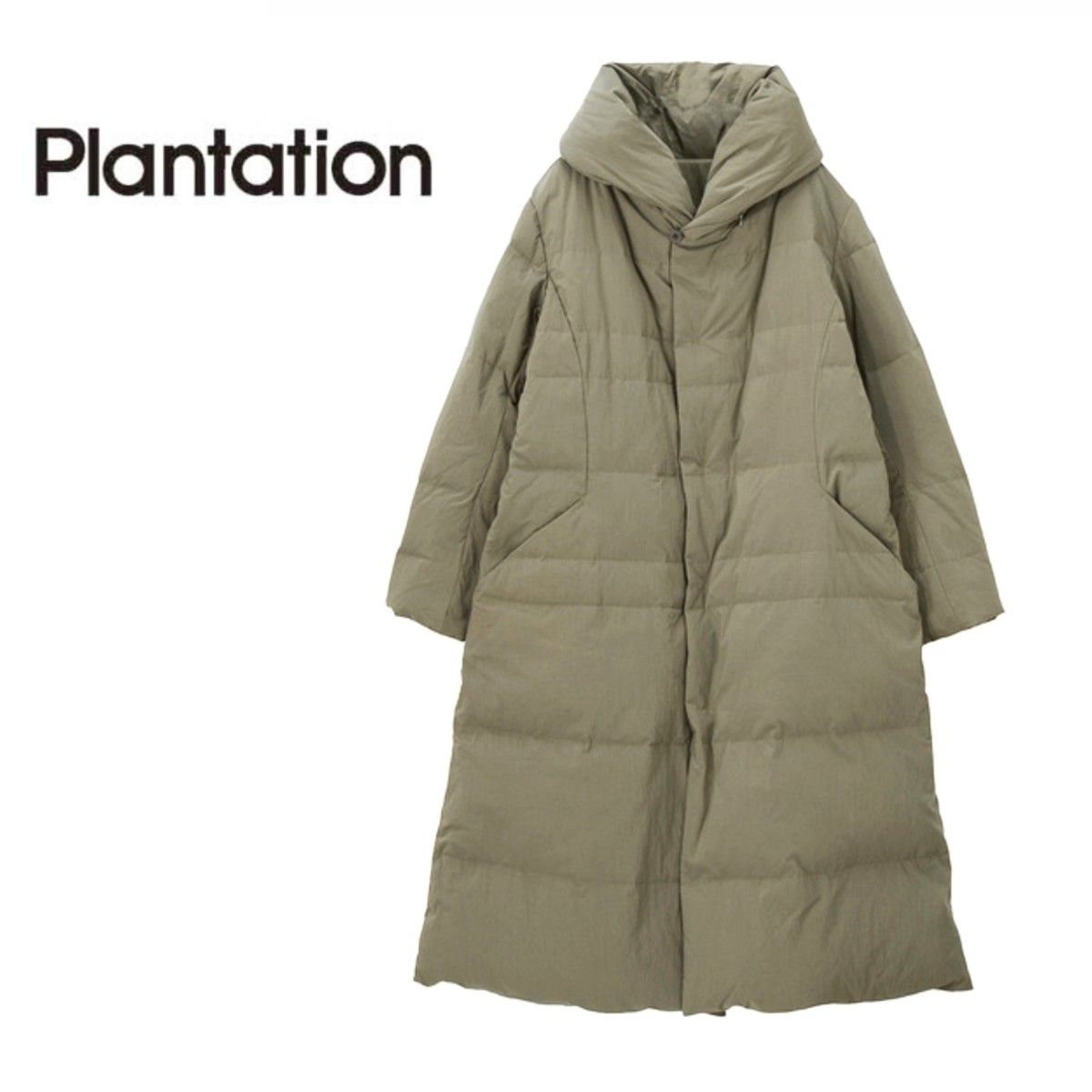 ★Plantation プランテーション★ ペーパーダウン リバーシブル L ダウンコート