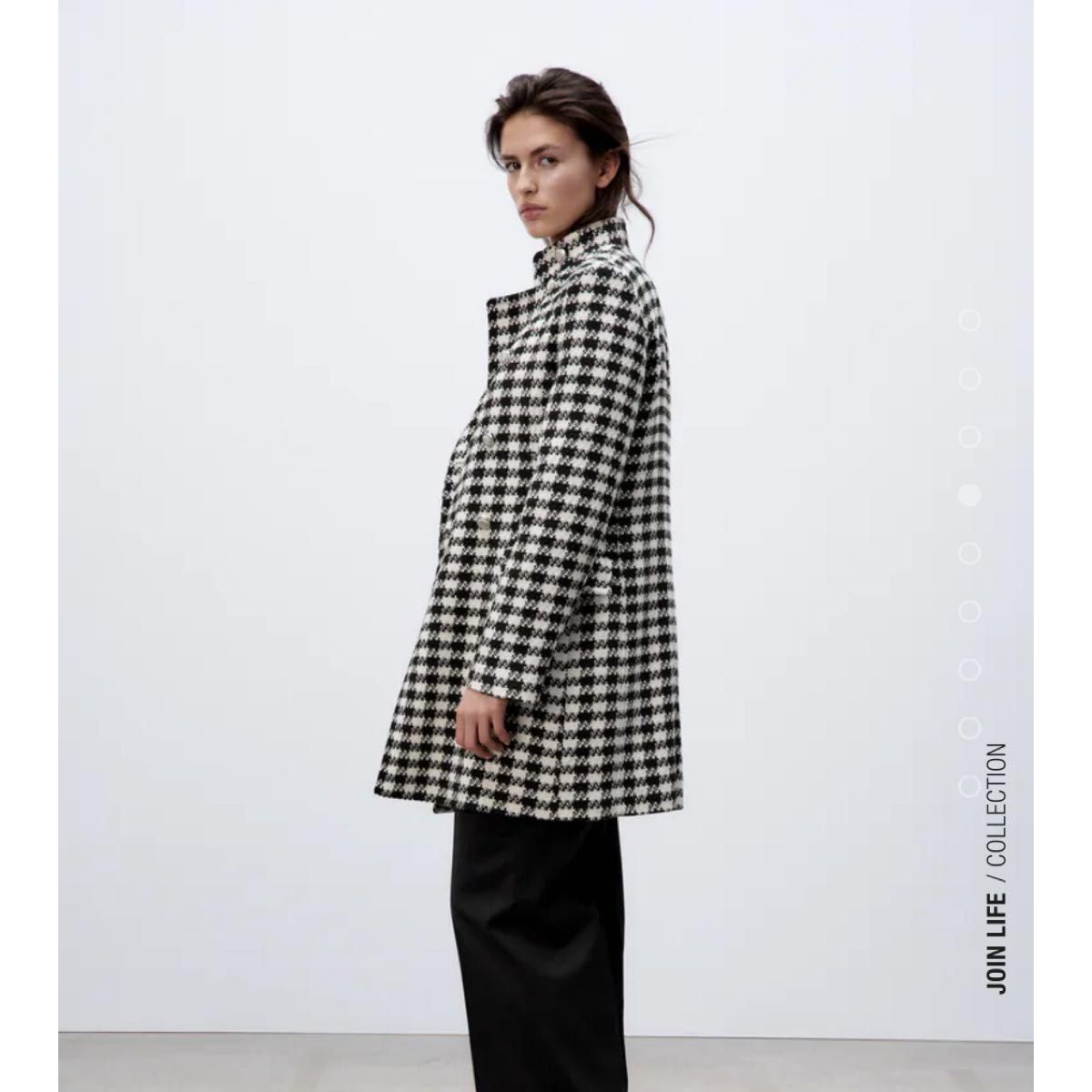 千鳥格子柄 コート Zara Sサイズですが M〜Lサイズで着れました 千鳥格子柄 コート Zara Sサイズですが M〜Lサイズで着れました