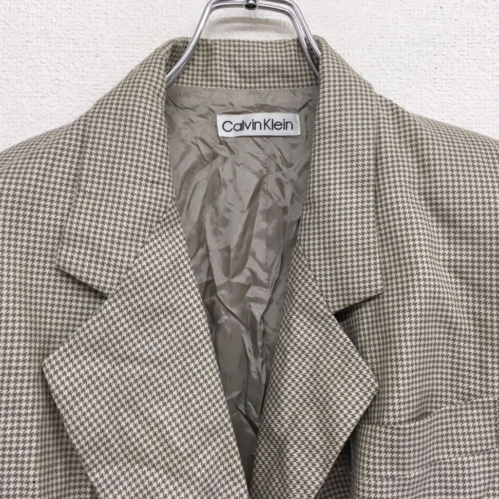 90s Calvin Klein Calvin Klein finest quality silk single tailored jacket lady's 7 number S size corresponding Onward . mountain 
