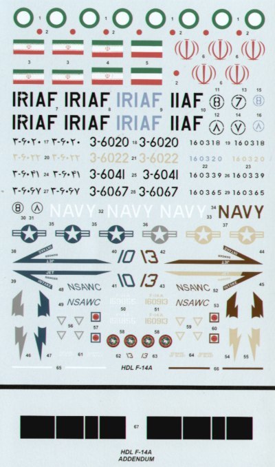 1/48　Hi Decal ハイデカール　HD48021 　Grumman F-14A Tomcats_画像2