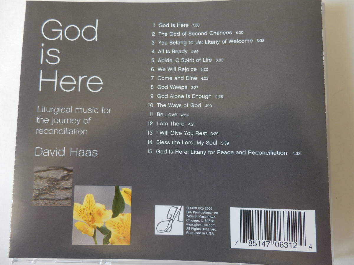 CD/賛美- Liturgical Music/David Haas- God Is Here/The God Of Second Chances/You Belong To Us: Litany Of Welcome/All Is Ready:David_画像2