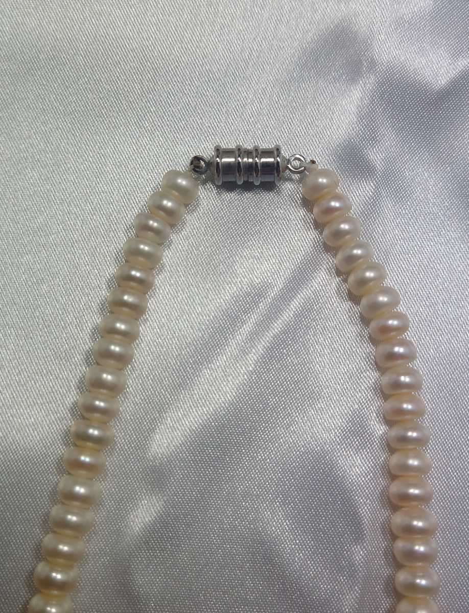  pearl necklace oval shape pearl magnet type free shipping 