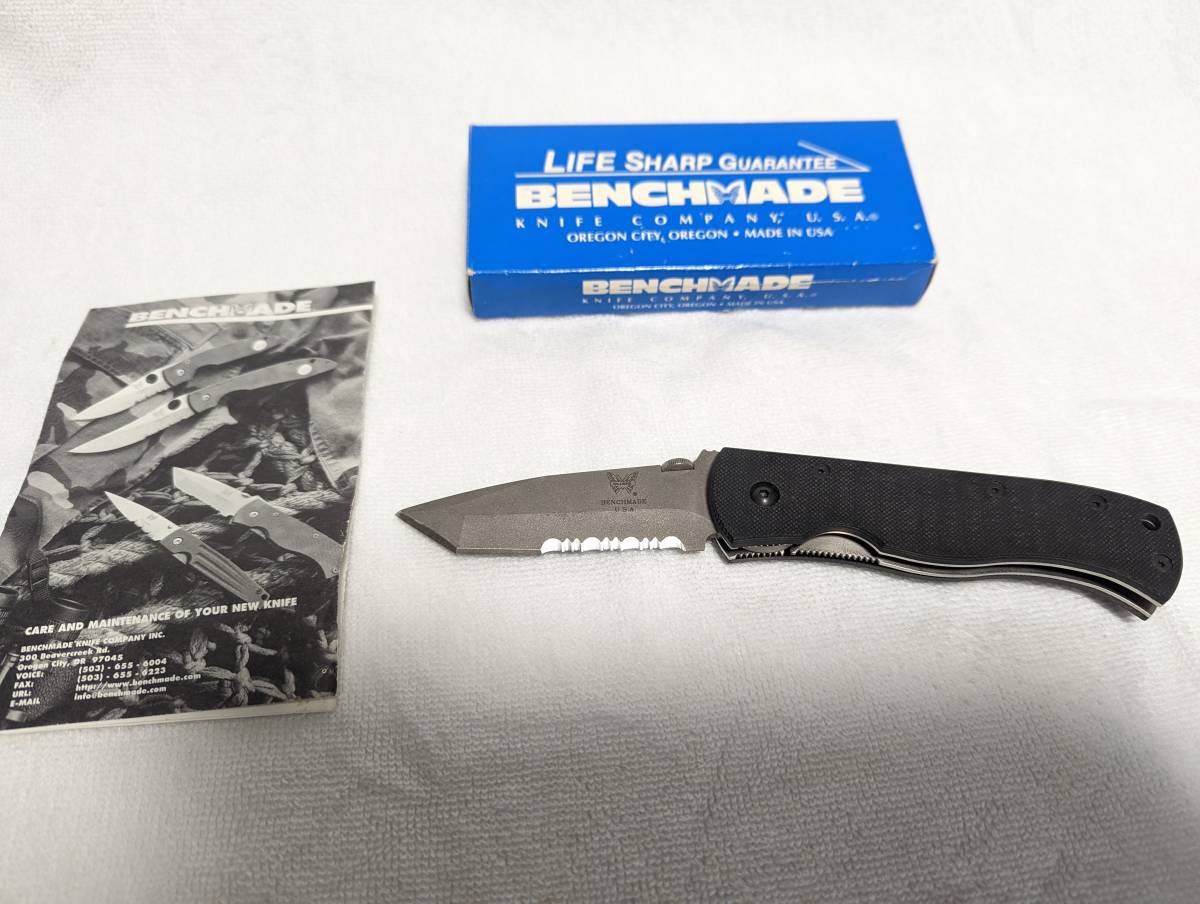 高級素材使用ブランド 箱付 ベンチメイド BENCHMADE エマーソン CQC7