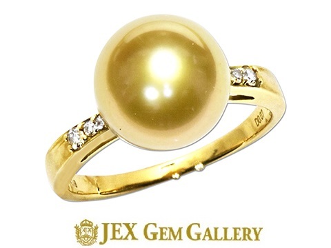 Golden Pearl K18ゴールデンパール ダイヤリング No.126755