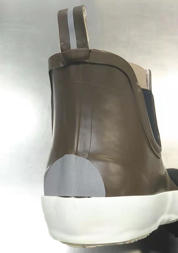 B品 レディース レインブーツ 24.0cm ブラウン サイドゴア レインシューズ 防滑 カジュアル スポーツ 雨靴 JW_20088_製造時のキズ汚れ有り