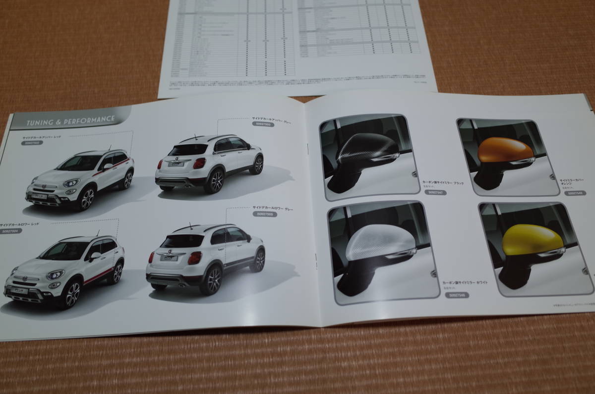 FIAT Fiat 500X accessory catalog 2015 year 11 month version price table * conform table attaching 