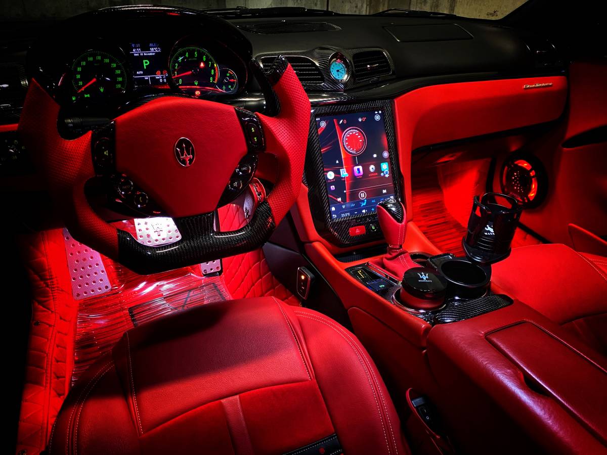 【工賃込み】マットブラックALL in One Android ナビ AC エアコンユニット MaseratiGranturismo マセラティグラントゥーリズモ 2007～2016_画像2