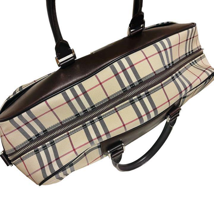 BURBERRY バーバリーチェック柄ロゴボストンバッグ 【人気商品