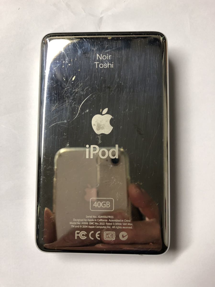 初代iPod classic (第４世代) iPod photo 40GB iTunes同期 コンディション良好　新品バッテリー交換済　左右音出しOK  可愛くレアなiPod