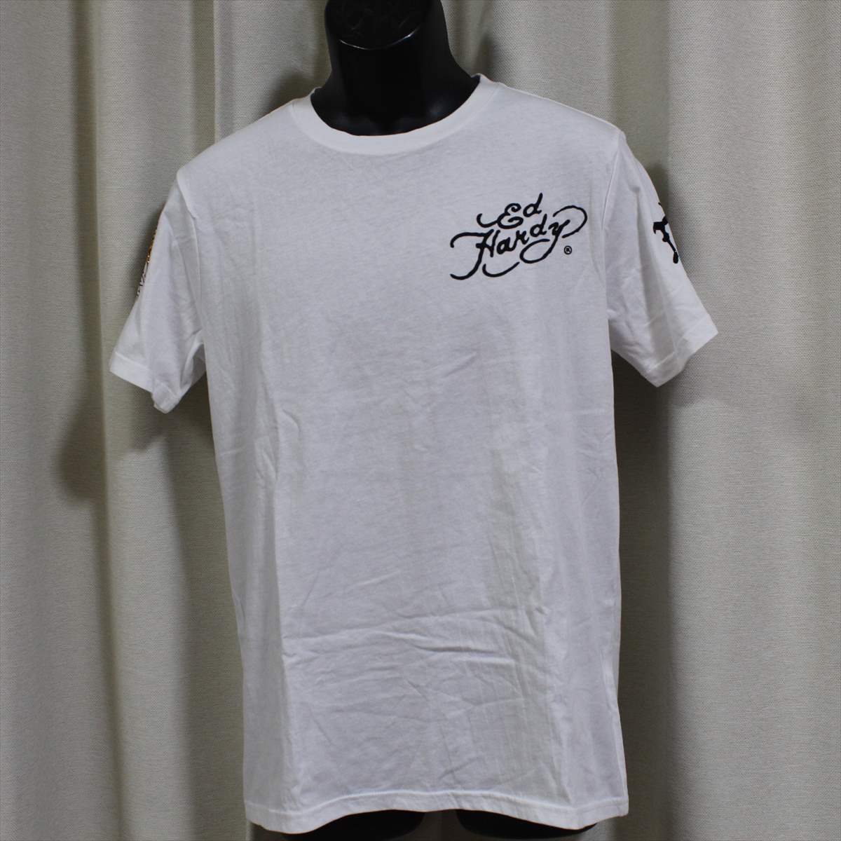 エドハーディー ED HARDY メンズ半袖Tシャツ ホワイト Sサイズ M02RST940 新品 白_画像1