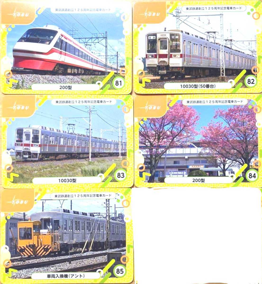 大きな割引 東武鉄道創立125周年記念電車カード第1弾 20
