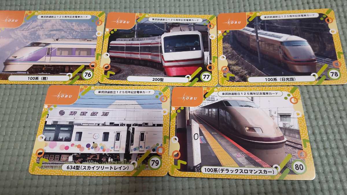 東武鉄道創立125周年記念電車カード 4番 - 鉄道