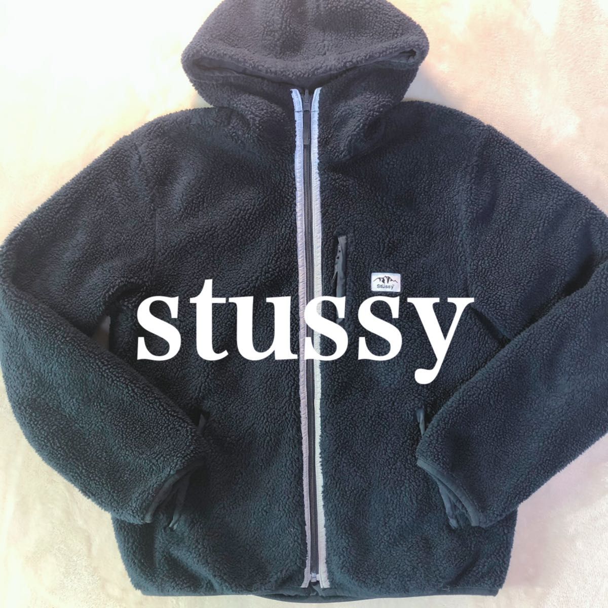 希少】STUSSY ボアジャケット リバーシブル 刺繍 シャネルロゴ｜PayPay