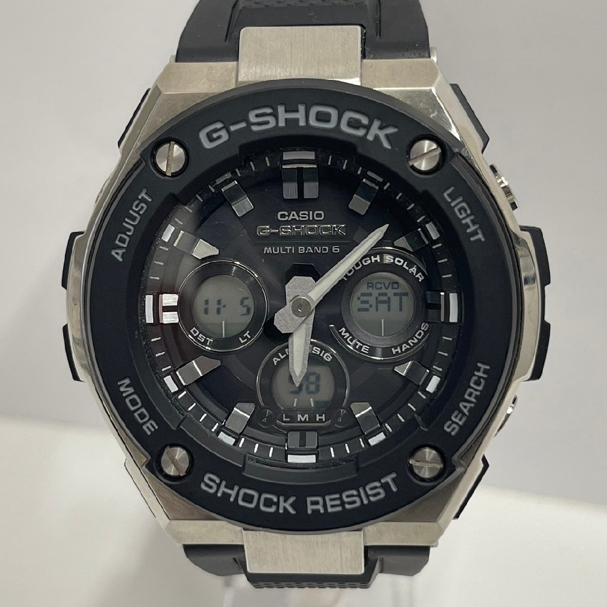 CASIO G-SHOCK G-STEEL GST-W300-1AJF  美品 タフソーラー送料一律520円 カシオ ジーショック 電波ソーラー メンズ メタル SS (I)