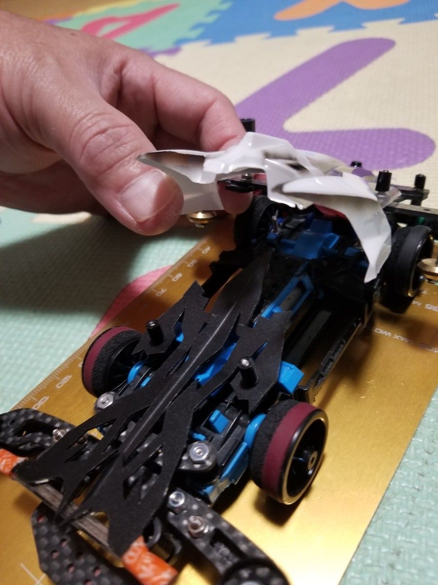 ミニ四駆 MSフレキ アズール フロントATピボット リア一軸アンカー 実