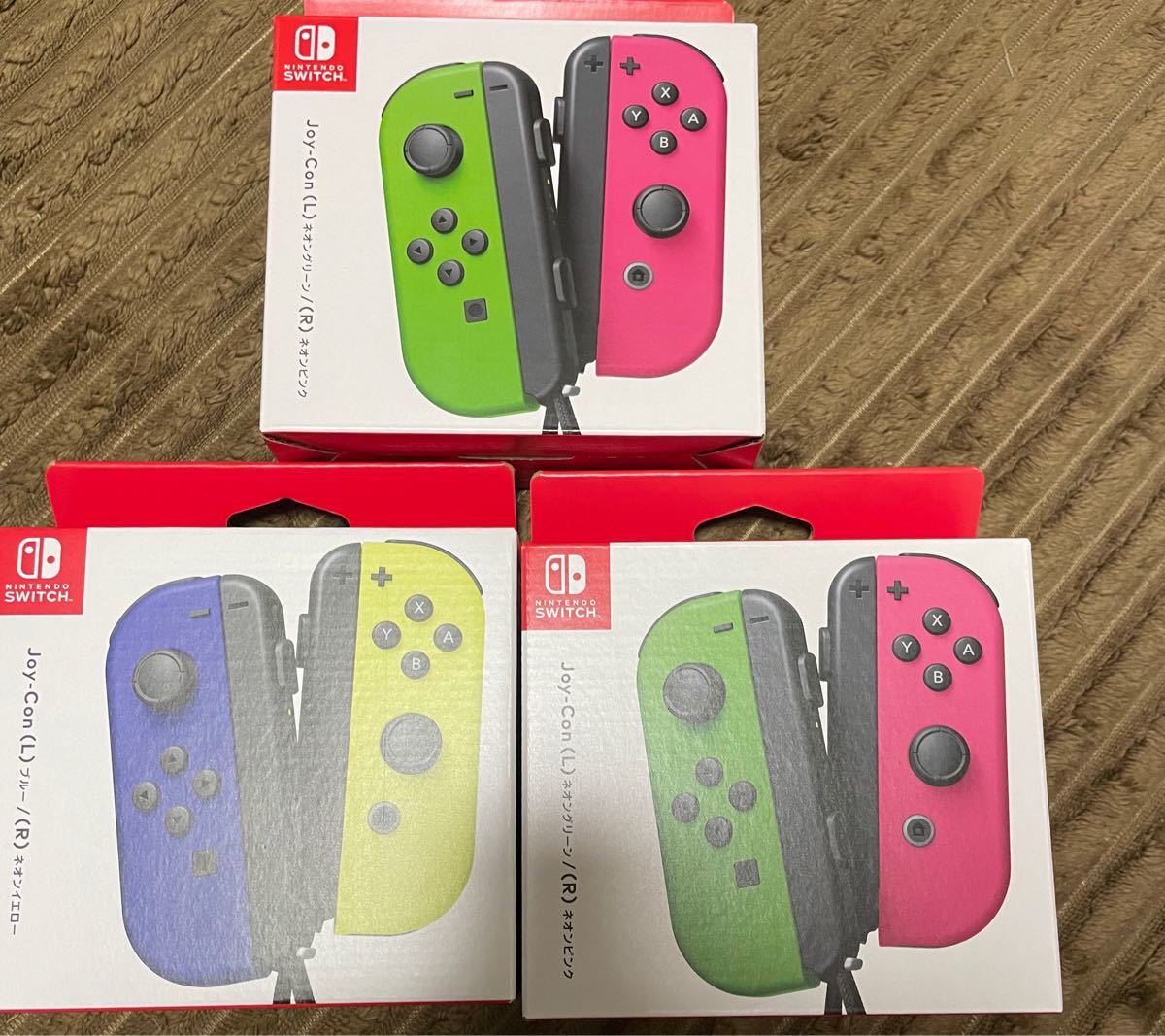 人気絶頂 Nintendo JOY-CON L R ネオングリーン ネオンピ…