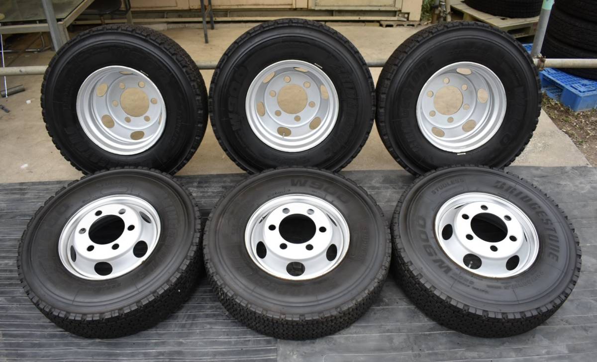 完売 BRIDGESTONE 225-90R17.5 送料無料 スチールホイール付き 両面