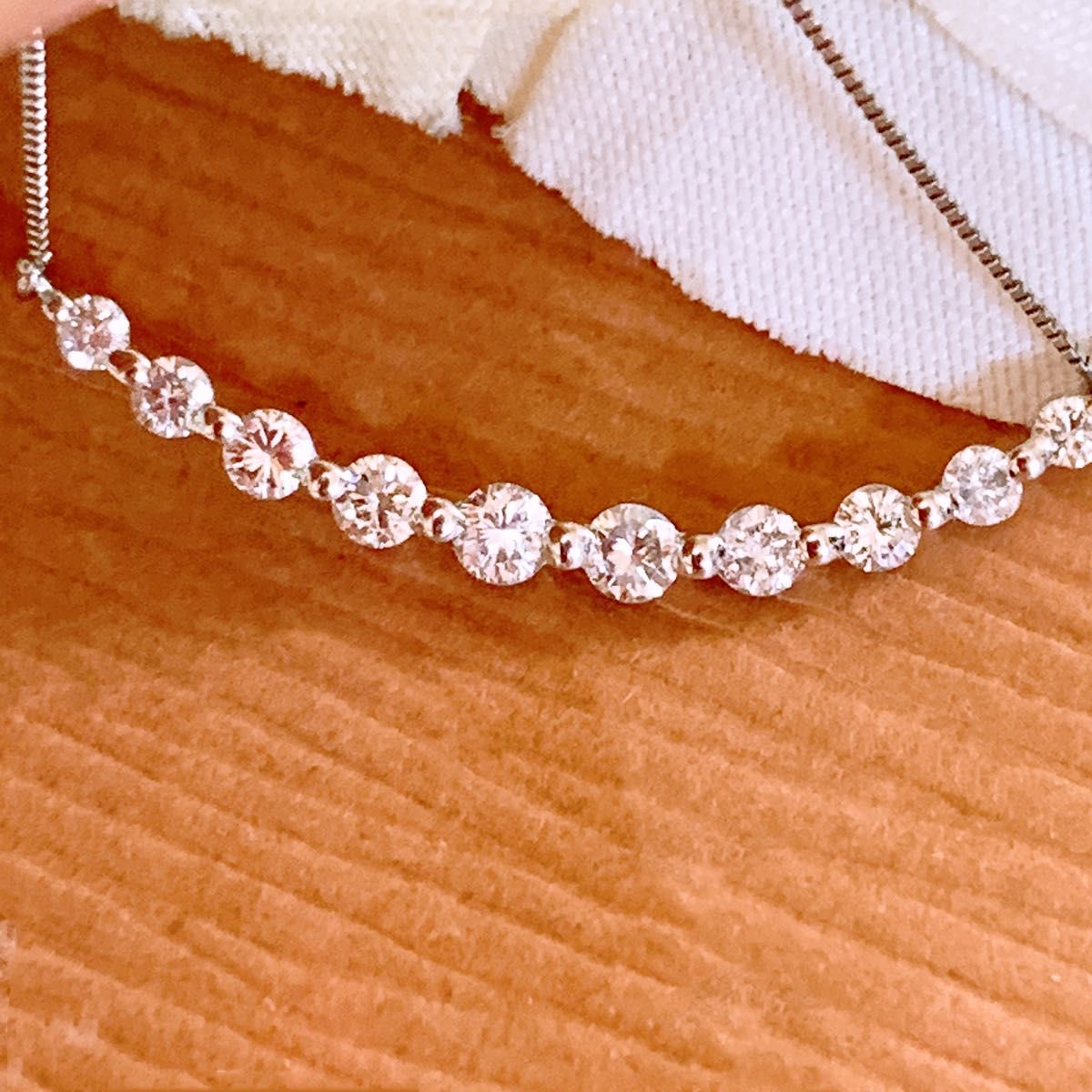 上質❣️D0.50CT✨プラチナラインダイヤネックレス プラチナダイヤ