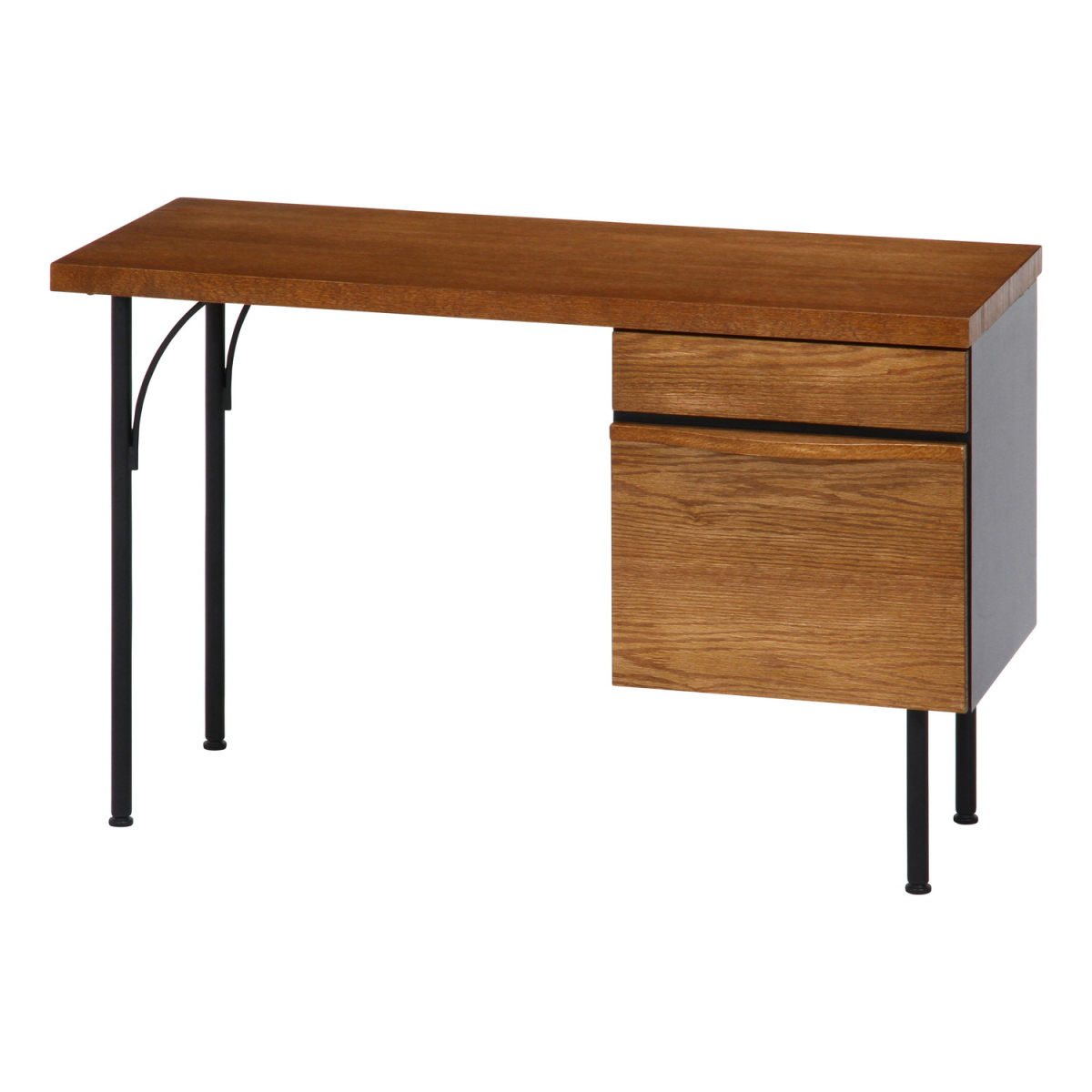  drawer 2 step attaching Work desk Brown [ new goods ][ free shipping ( one part region excepting )]