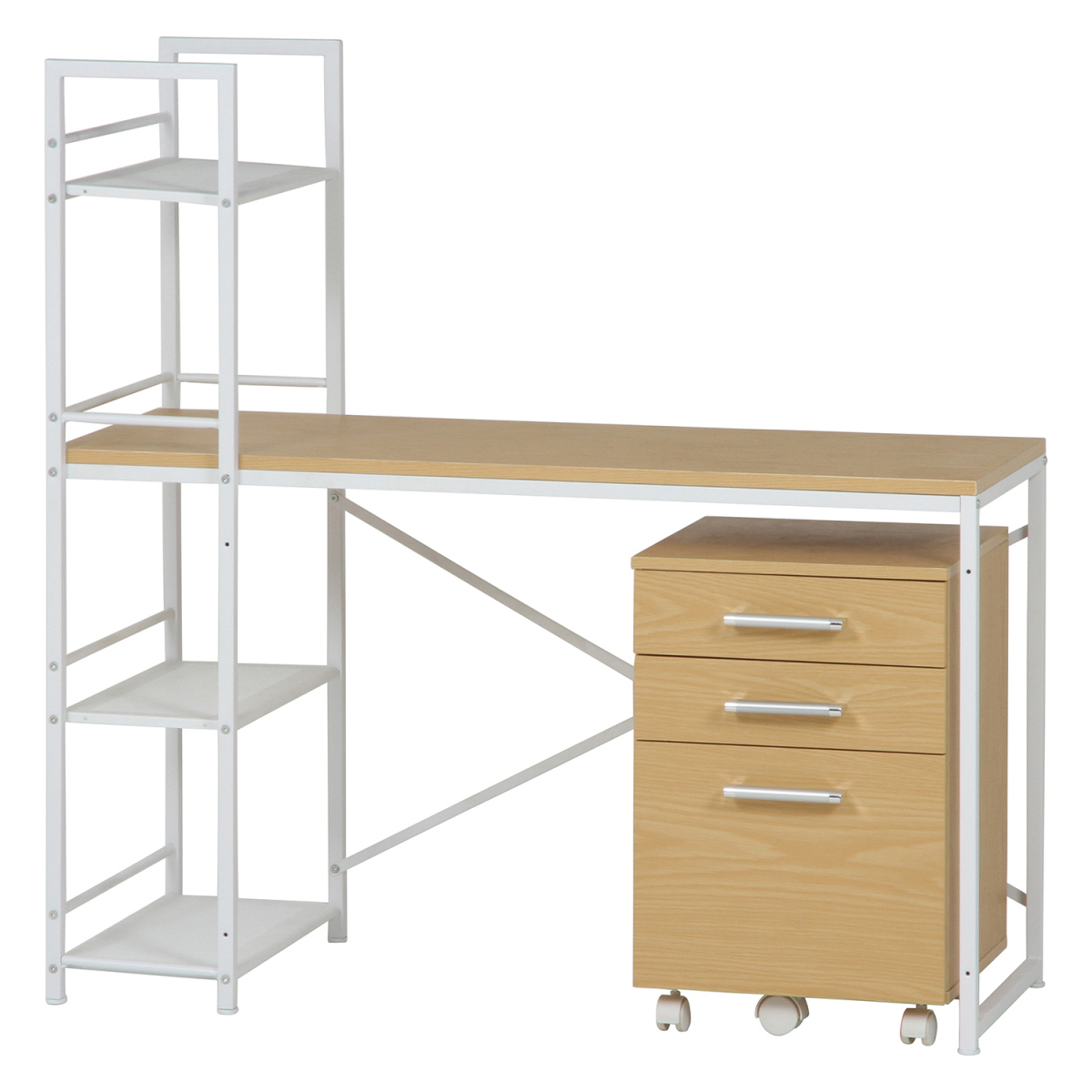  rack attaching Work desk width 120.5cm depth 49cm maple color [ new goods ][ free shipping ( one part region excepting )]