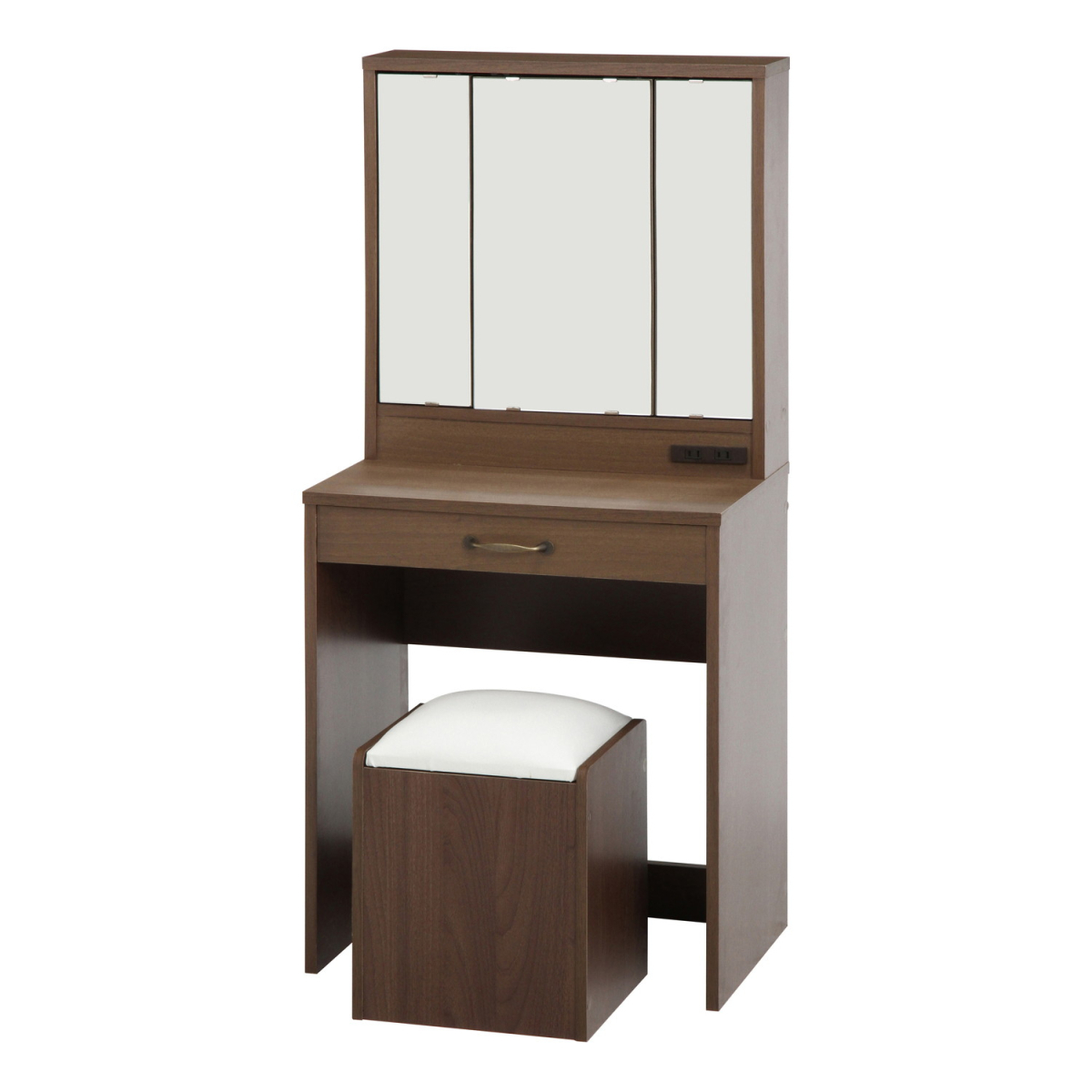  dresser three surface mirror chair attaching outlet attaching medium Brown [ new goods ][ free shipping ]( Hokkaido Okinawa remote island postage separately )