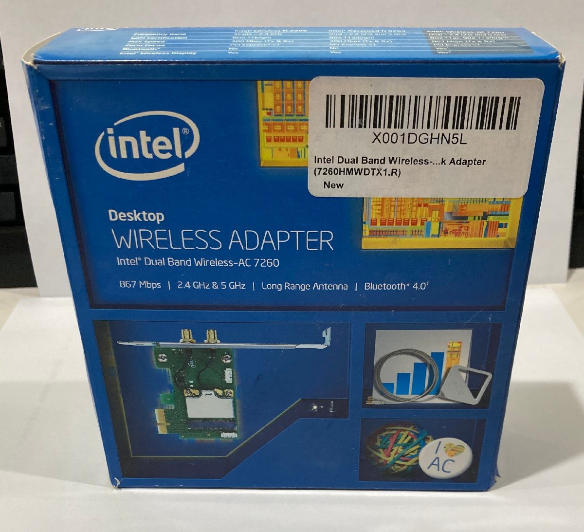 最も優遇 Wireles-AC Band Dual インテル Intel # # 7260 #O-221130 未開封品 Wi-Fi Bluetooth アンテナ 無線LAN デュアルバンド Desktop for その他