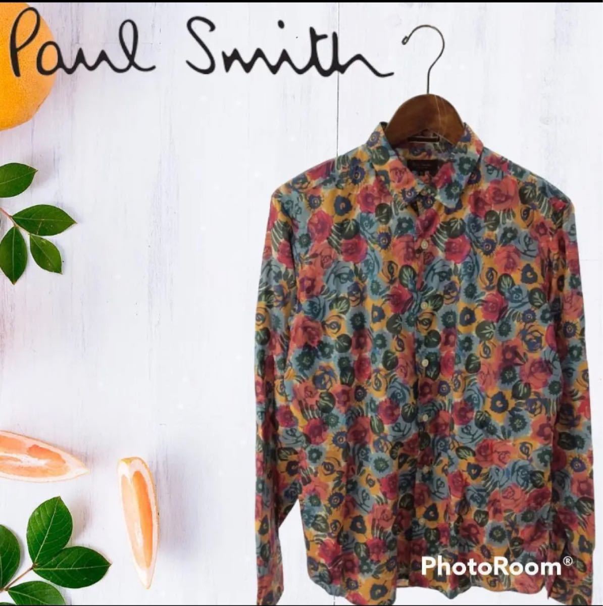 Paul Smith ポールスミス 総柄 花柄 マルチカラー 長袖 シャツ-