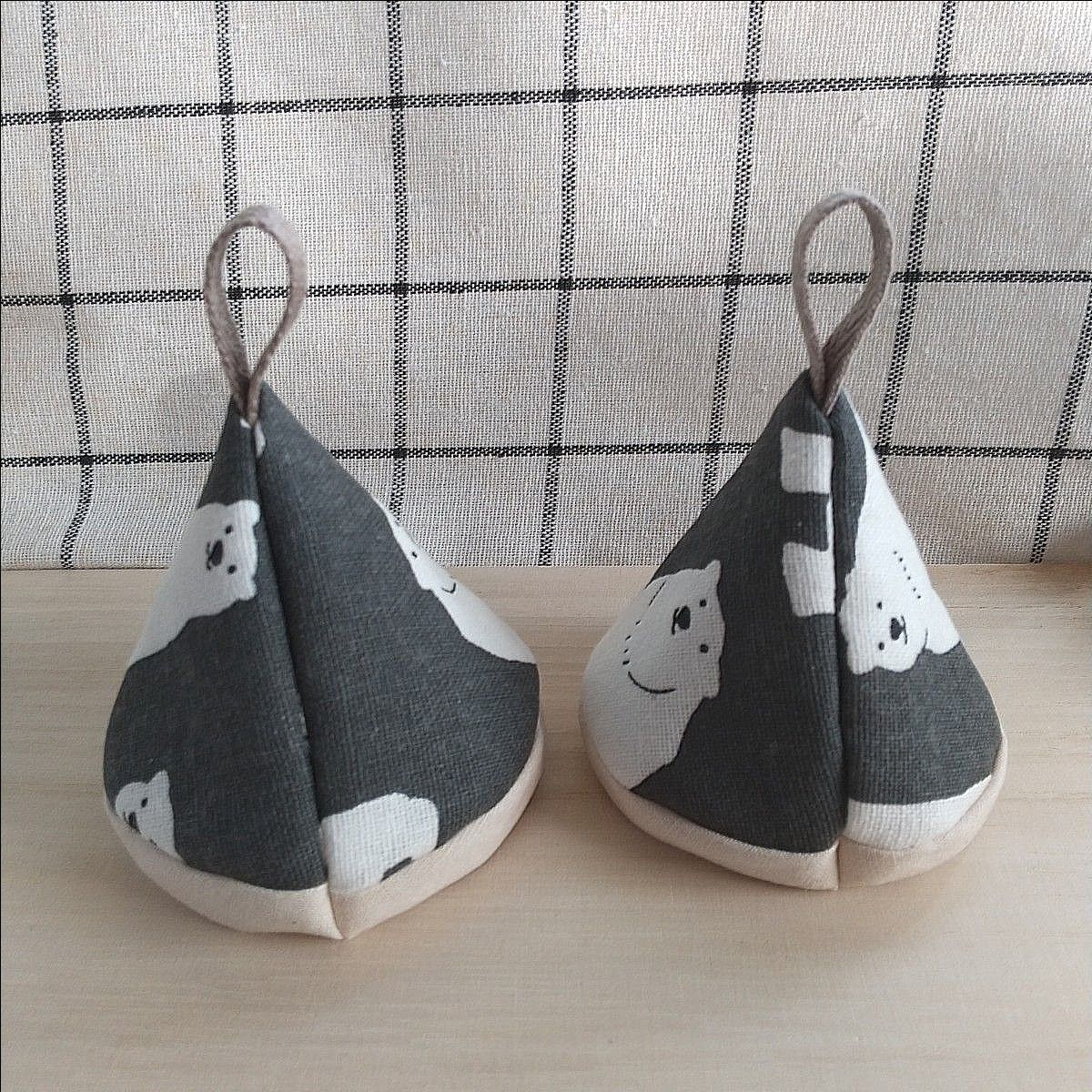 三角鍋つかみ【白くま】キッチン用品/ミトン/北欧/ハンドメイド|Yahoo