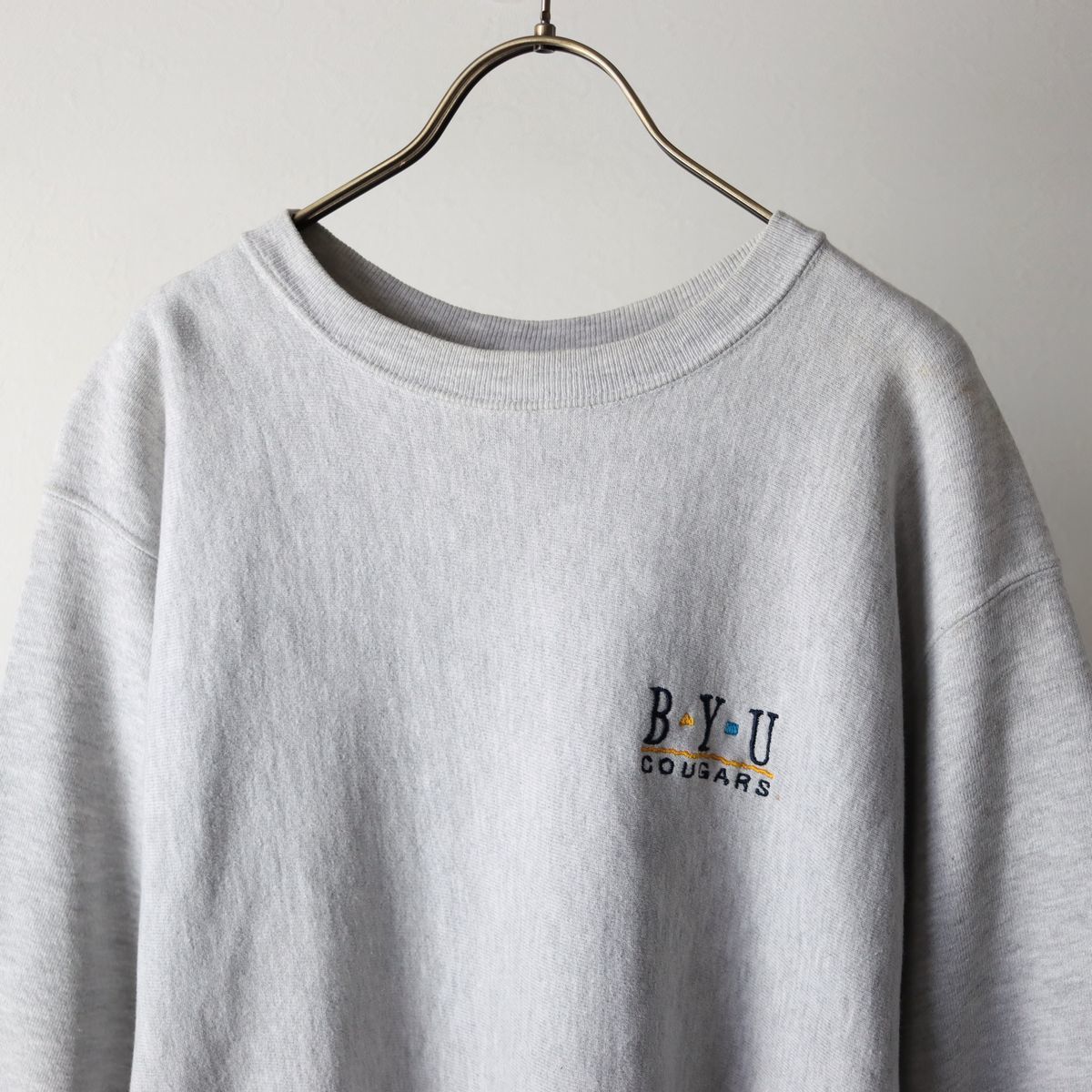 90s USA製 チャンピオン リバースウィーブ 刺繍 グレー XL / 90s Champion reverse weave ヴィンテージ 刺繍タグ 古着