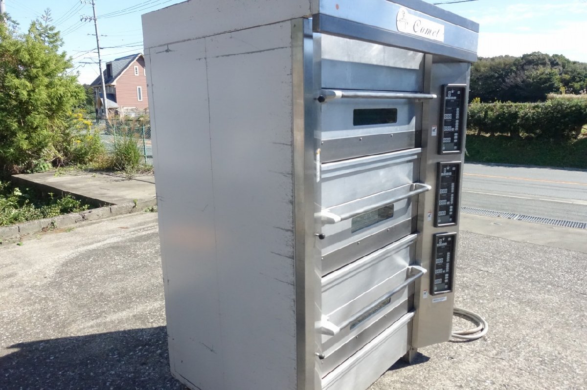  Shizuoka prefecture departure Kotobuki baking machine electric type beige ka Lee oven 3 step COMET business use 3P200V deck oven nearest stop in business office commodity 