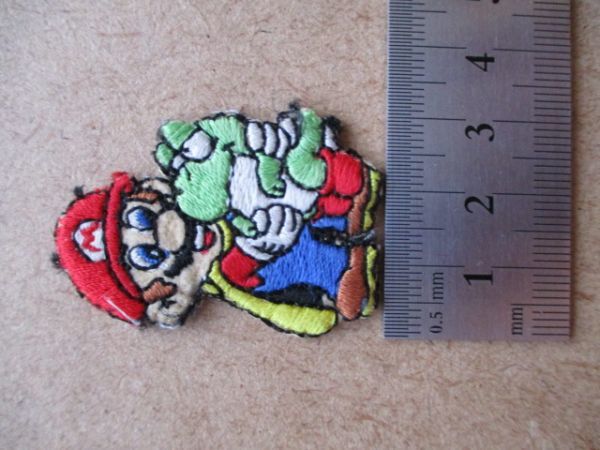 【中古】90sスーパーマリオブラザーズ『マリオ＆チビヨッシー』ワッペン/patchesファミコン当時物 任天堂NintendoゲームSuper Mario S9_画像7