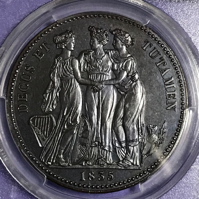 ☆1835銘 イギリス ファンタジークラウン貨 ウィリアム4世 三美神 PCGS