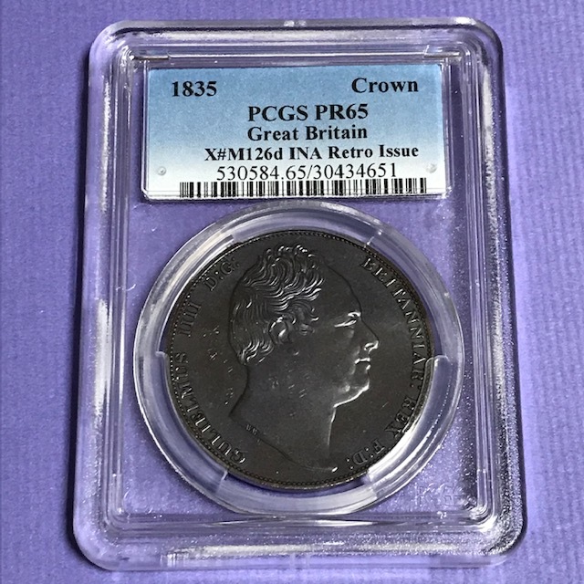 ☆1835銘 イギリス ファンタジークラウン貨 ウィリアム4世 三美神 PCGS