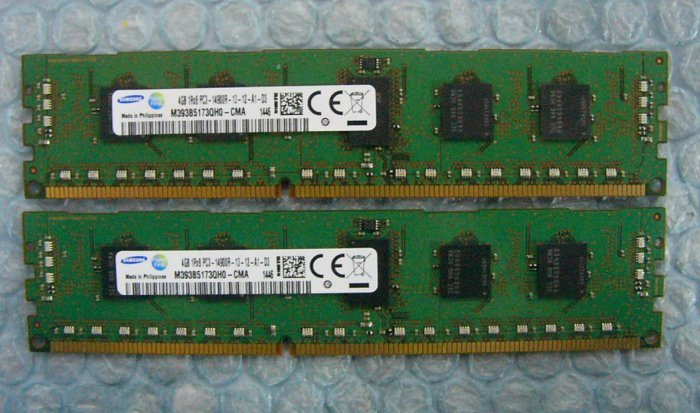 lq12 240pin DDR3 1866 PC3-14900R Registered 4GB SAMSUNG 2枚 合計8GB_画像1