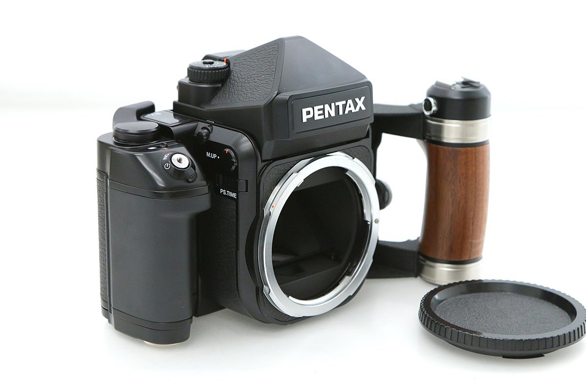 難有品|ペンタックス 67Ⅱ ボディ AEファインダー ウッドグリップ付