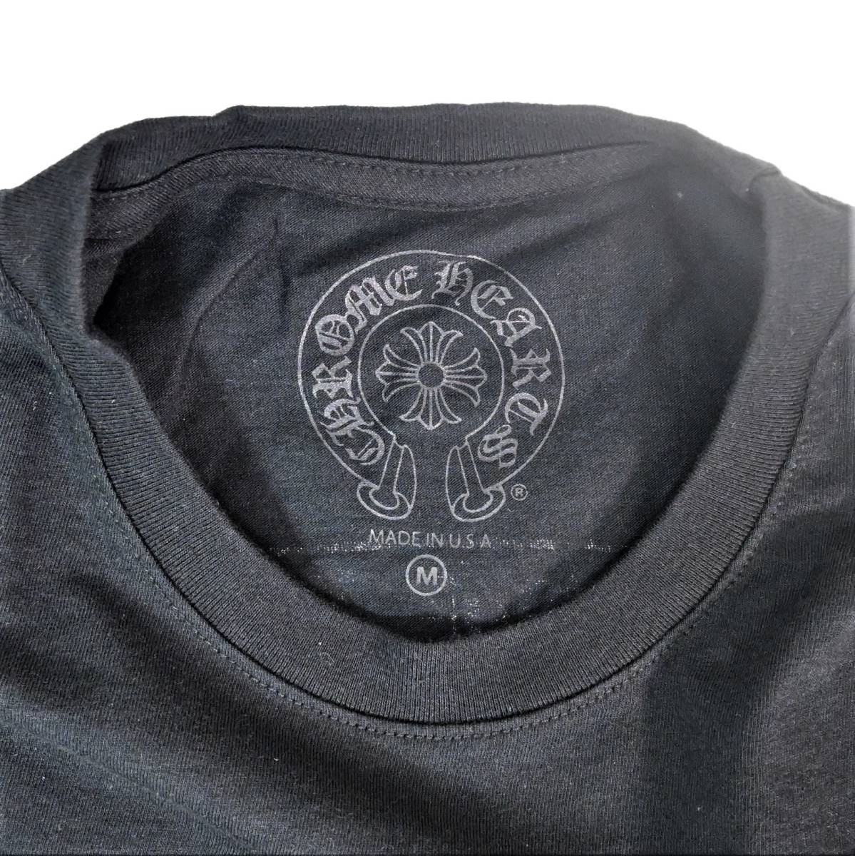 未使用 クロムハーツ　 CHROME HEARTS ロングTシャツ スクロールラベルマルチカラーセメタリークロス Mサイズ_画像5